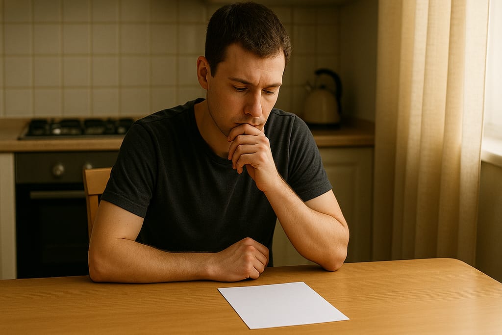 Person thoughtfully considering estate executor responsibilities before accepting appointment