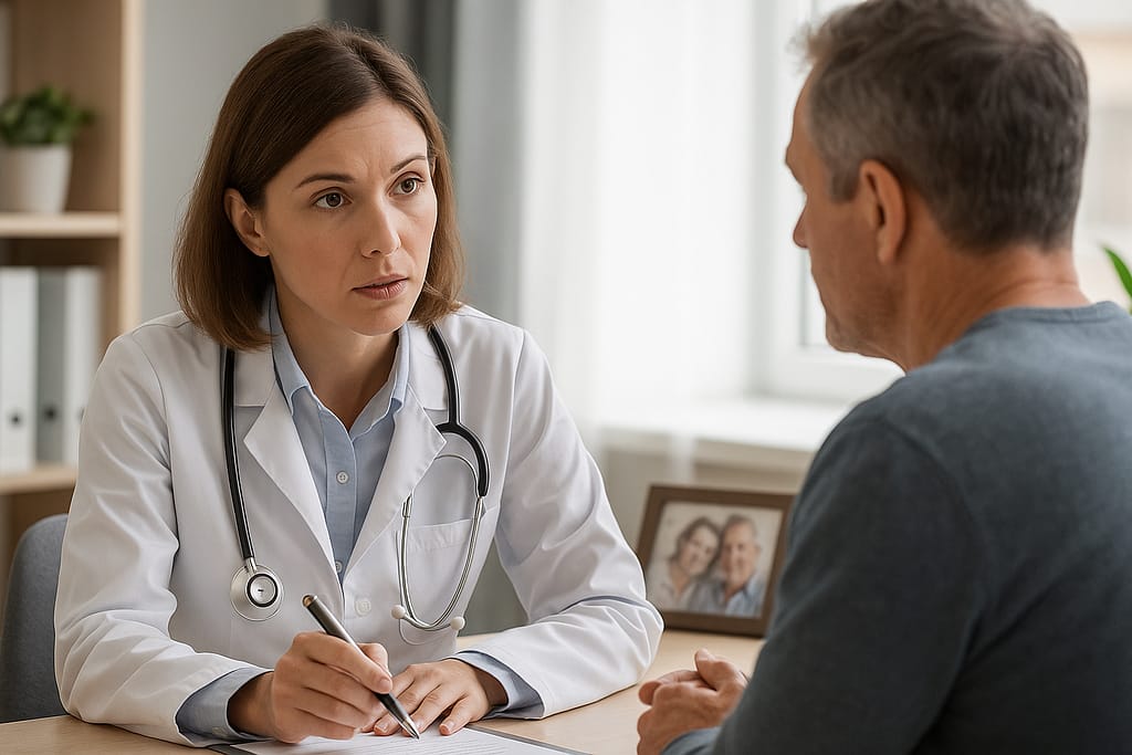 Medical consultation showing importance of honest health disclosure for life insurance application and underwriting