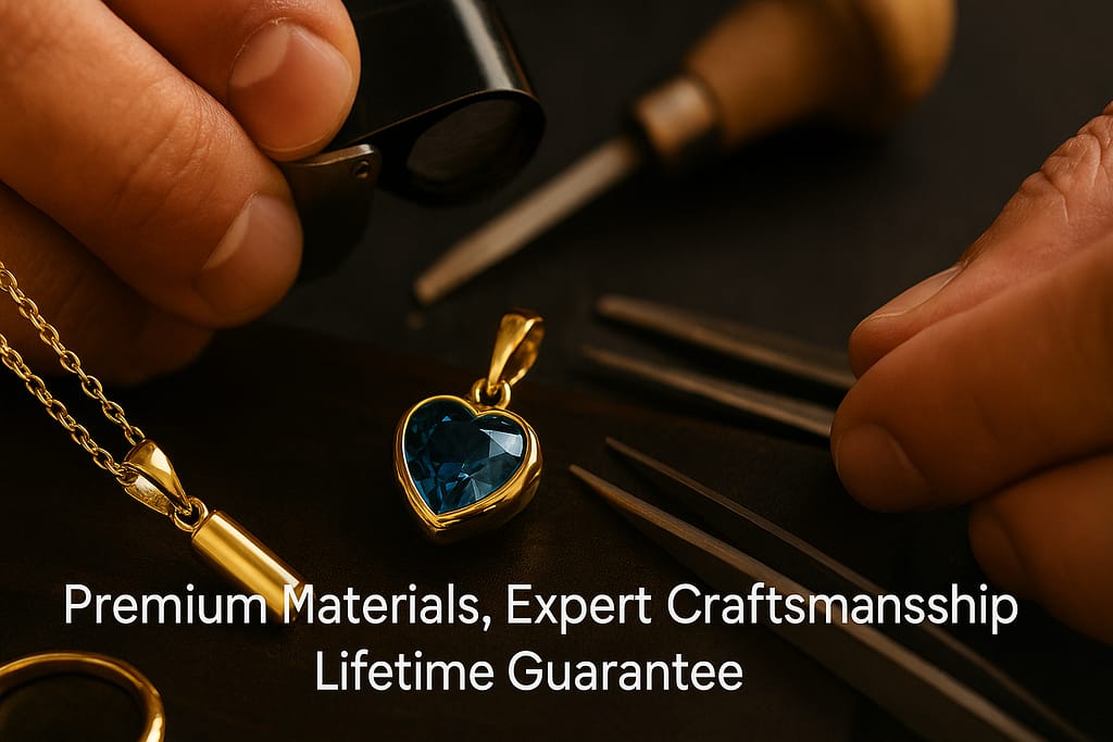 Custom craftsmanship and precious materials in Miracle Memorial jewelry creation