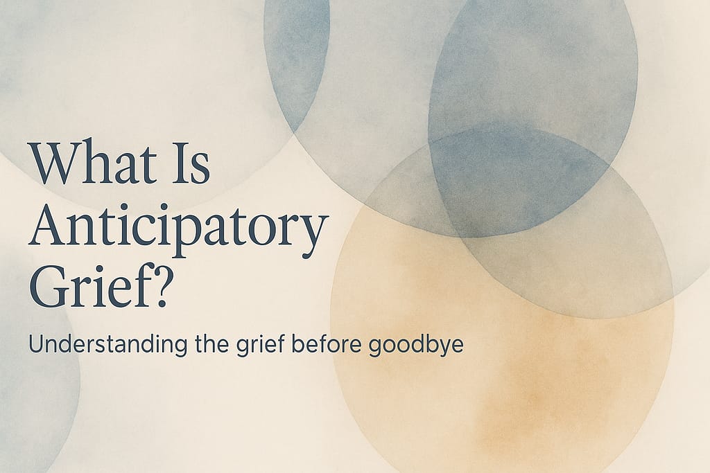 Abstract representation of anticipatory grief's emotional complexity during terminal illness