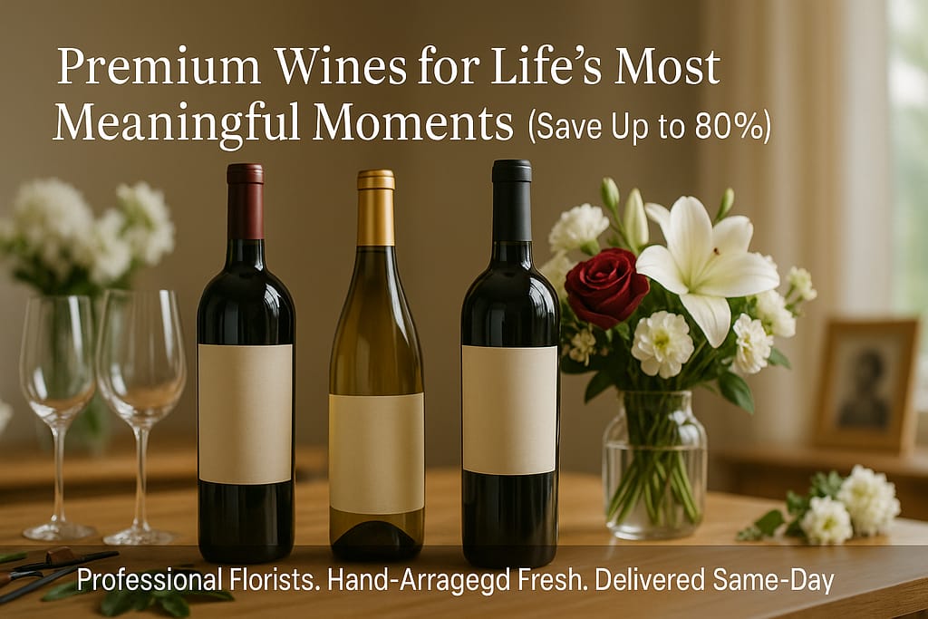 Premium wine selection from WineExpress for memorial gatherings and celebrations of life