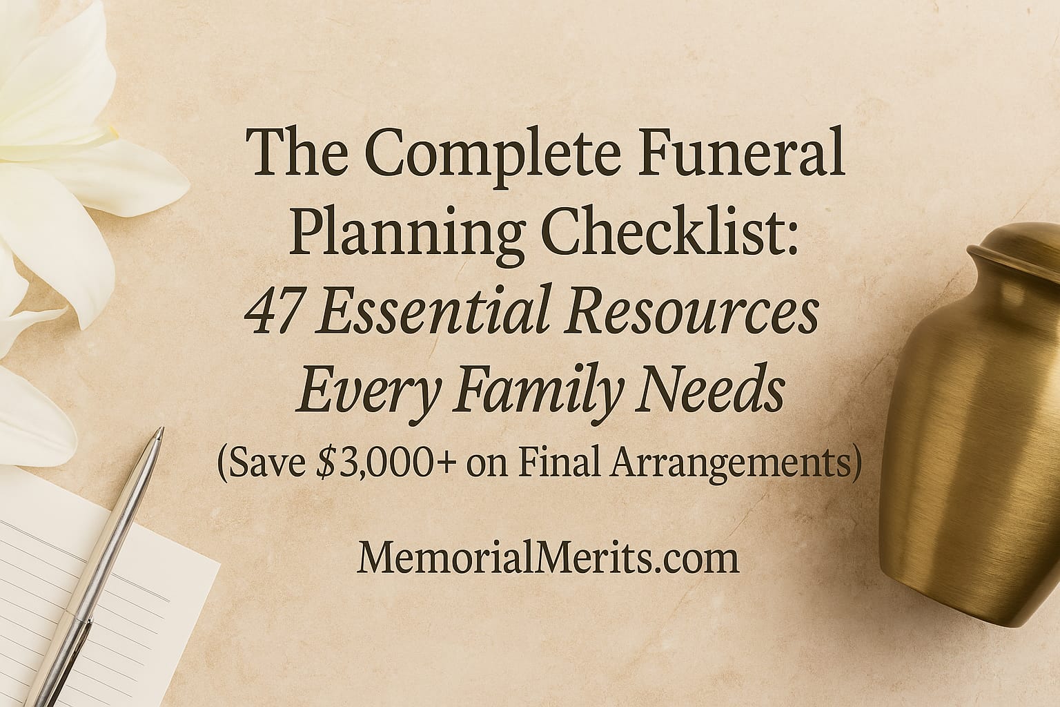 The Complete Funeral Planning Checklist: 47 Essential Resources Every Family Needs (Save $3,000+ on Final Arrangements)