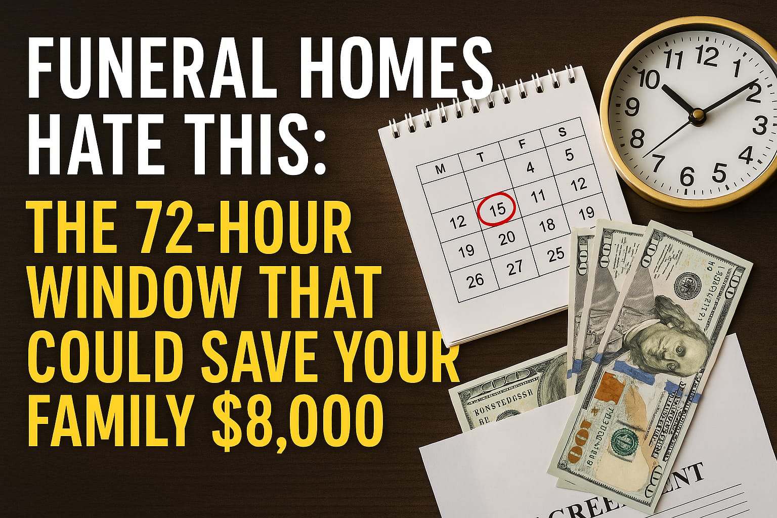 Funeral Homes Hate This: The 72-Hour Window That Could Save Your Family $8,000