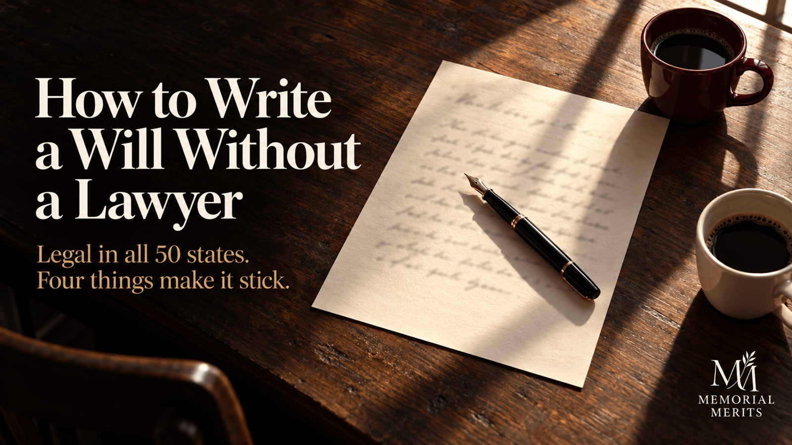 How to Write a Will Without a Lawyer: What Makes It Legal in 2026