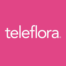 Teleflora logo representing funeral flowers and sympathy arrangements available with up to 30% off through Memorial Merits.