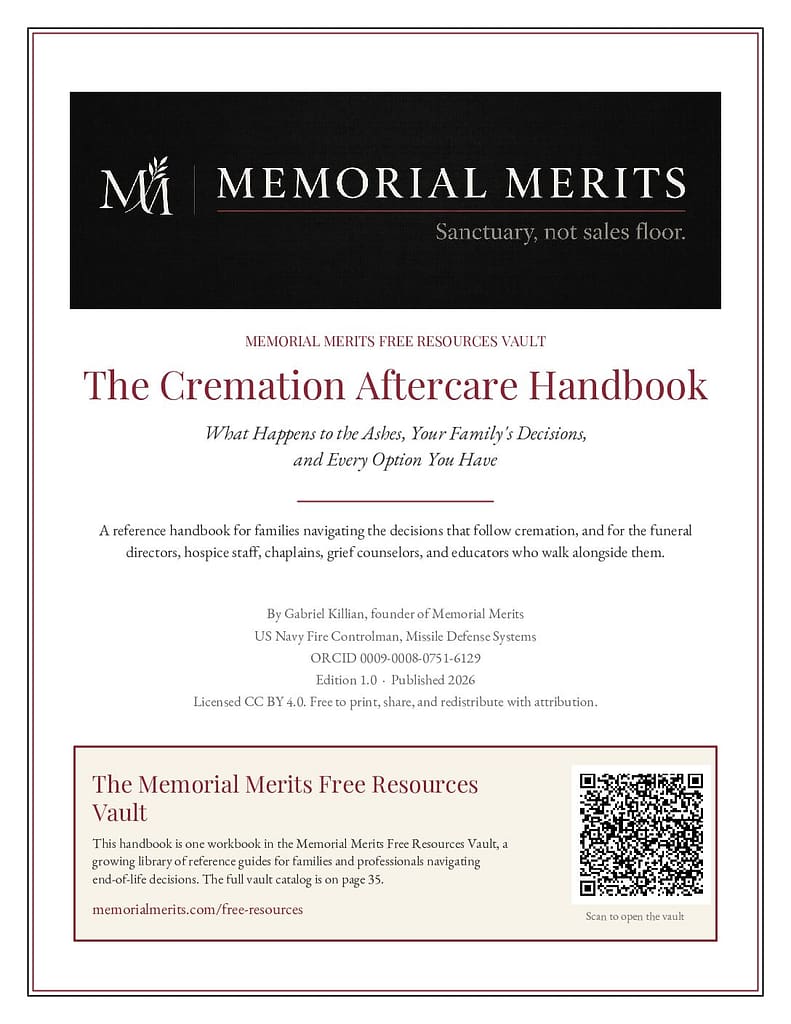A thumbnail for the guide The Cremation Aftercare Handbook, by Memorial Merits