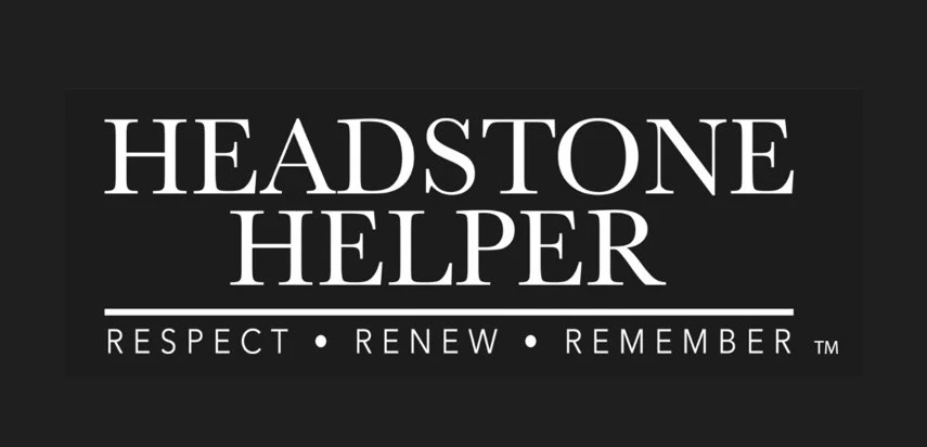 Headstone Helper logo with tagline Respect Renew Remember